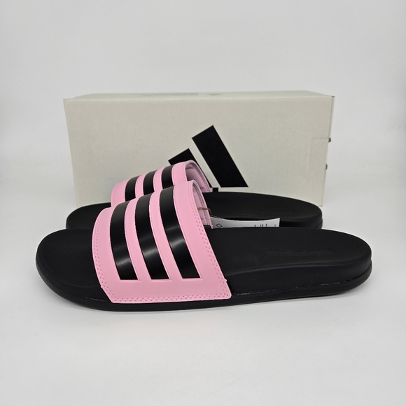New adidas Adilette Comfort Slides True Pink Core Black Men\'s Shoes Size 11 main image 6
